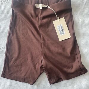 Meshki Chocolate Ribbed Bike Shorts